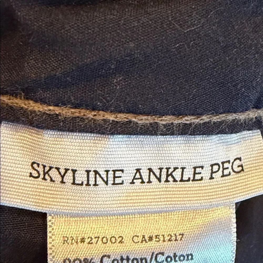 Paige Skyline Ankle Peg Jeans Skinny Dark Wash Size 29